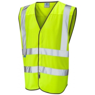 Leo Workwear W04-Y Coolviz Hi Vis Mesh Vest Yellow